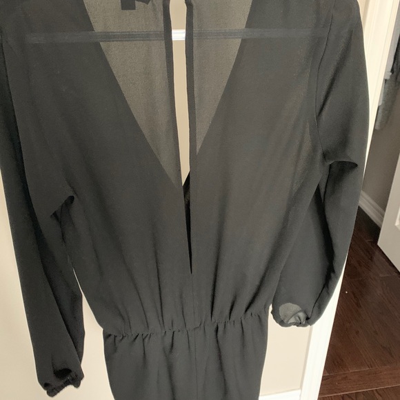 Black long sleeve romper - Picture 2 of 6